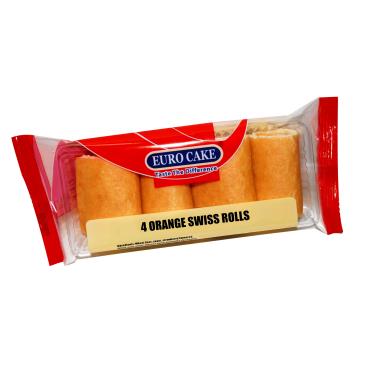 4pc Mini Swiss Roll Orange 